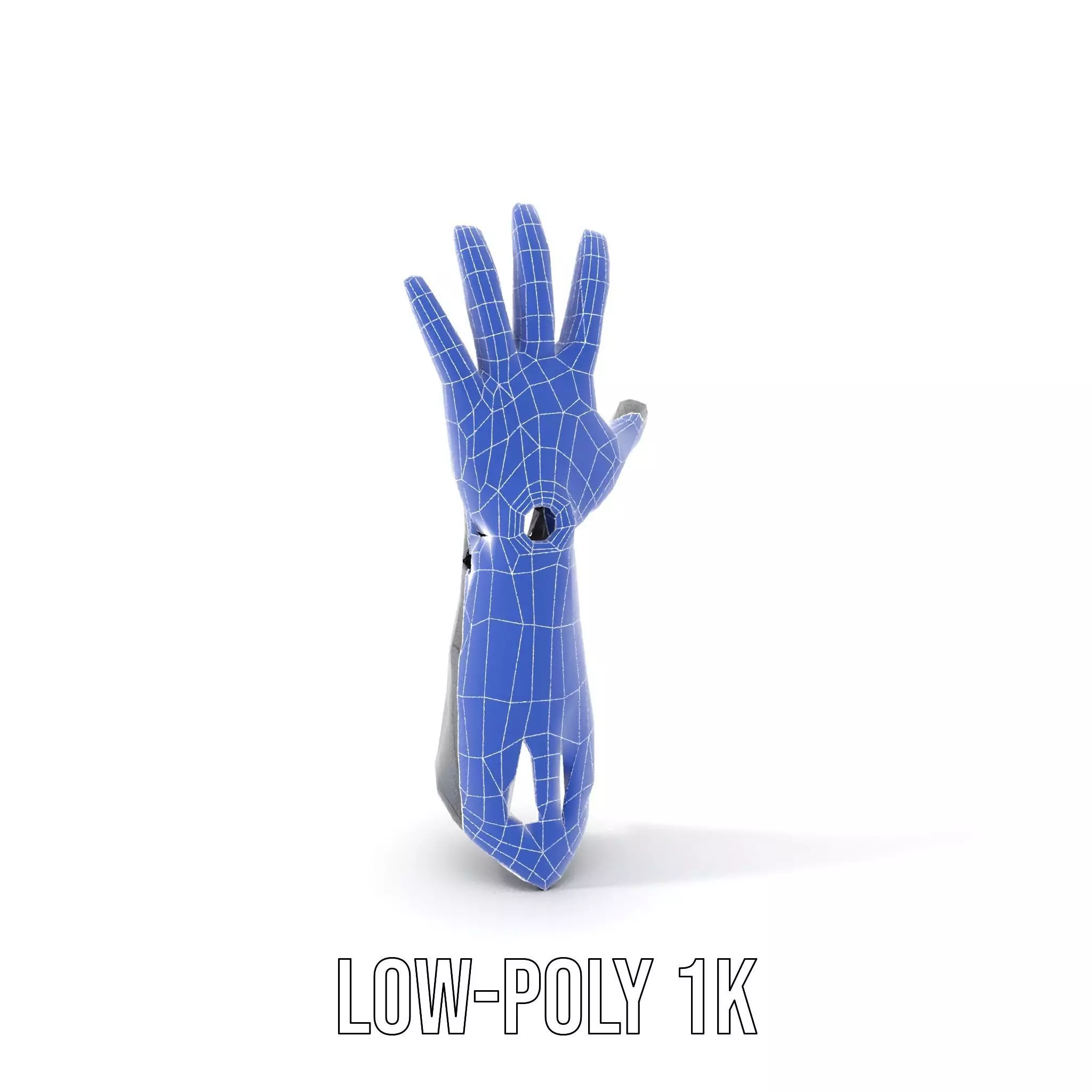 Futuristic Cybernetic Glove model pack with LED Accents Low-poly 3D model_23