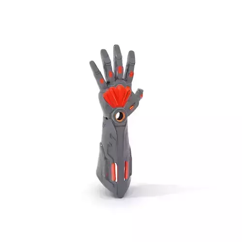 Futuristic Cybernetic Glove model pack with LED Accents Low-poly 3D model
