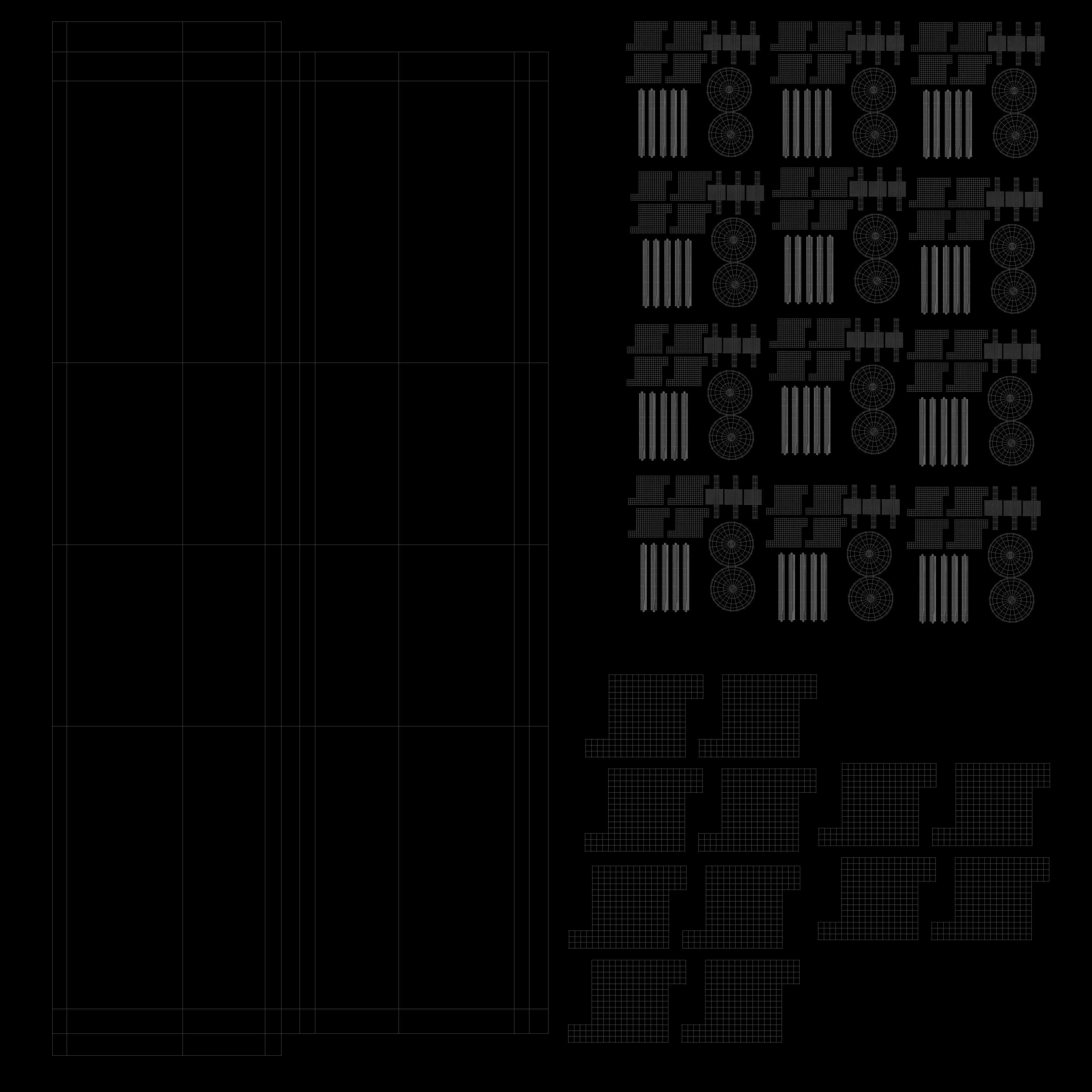 Wooden Dining Table And Chairs Low-poly 3D model_13