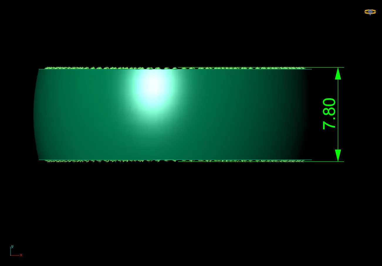 Elegant Gemstone Band 3D print model_4