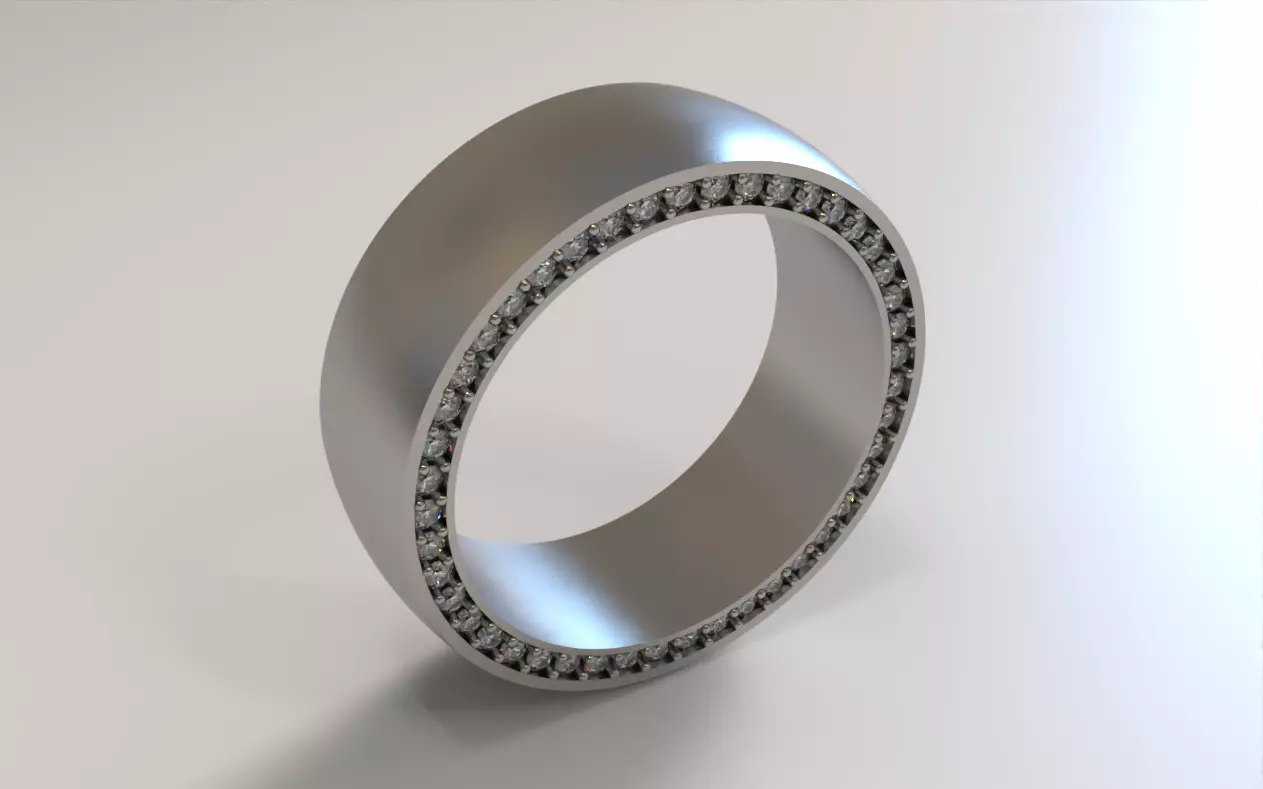 Elegant Gemstone Band 3D print model_1