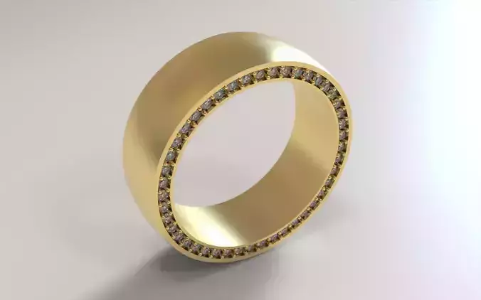 Elegant Gemstone Band 3D print model