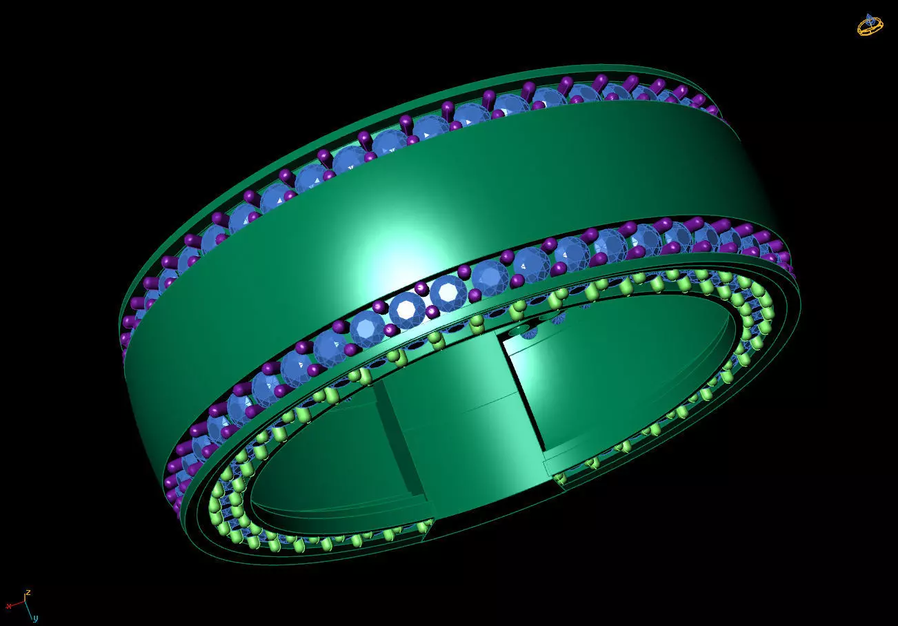 Gemstone Band 2 3D print model_3