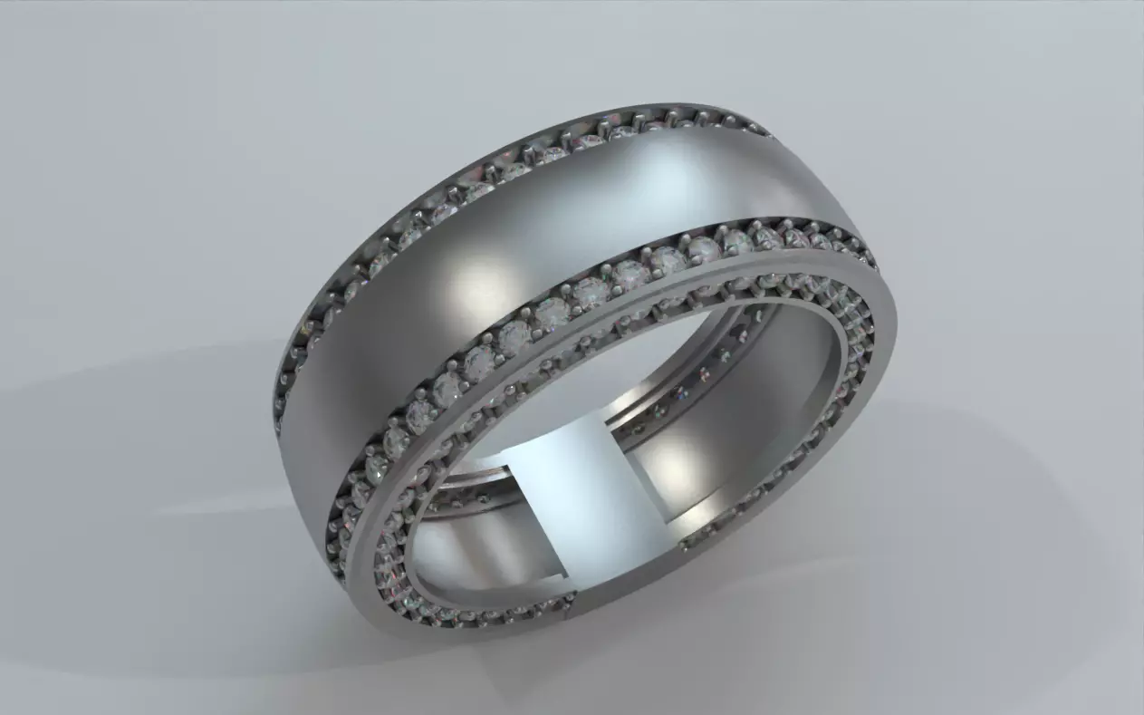 Gemstone Band 2 3D print model_2
