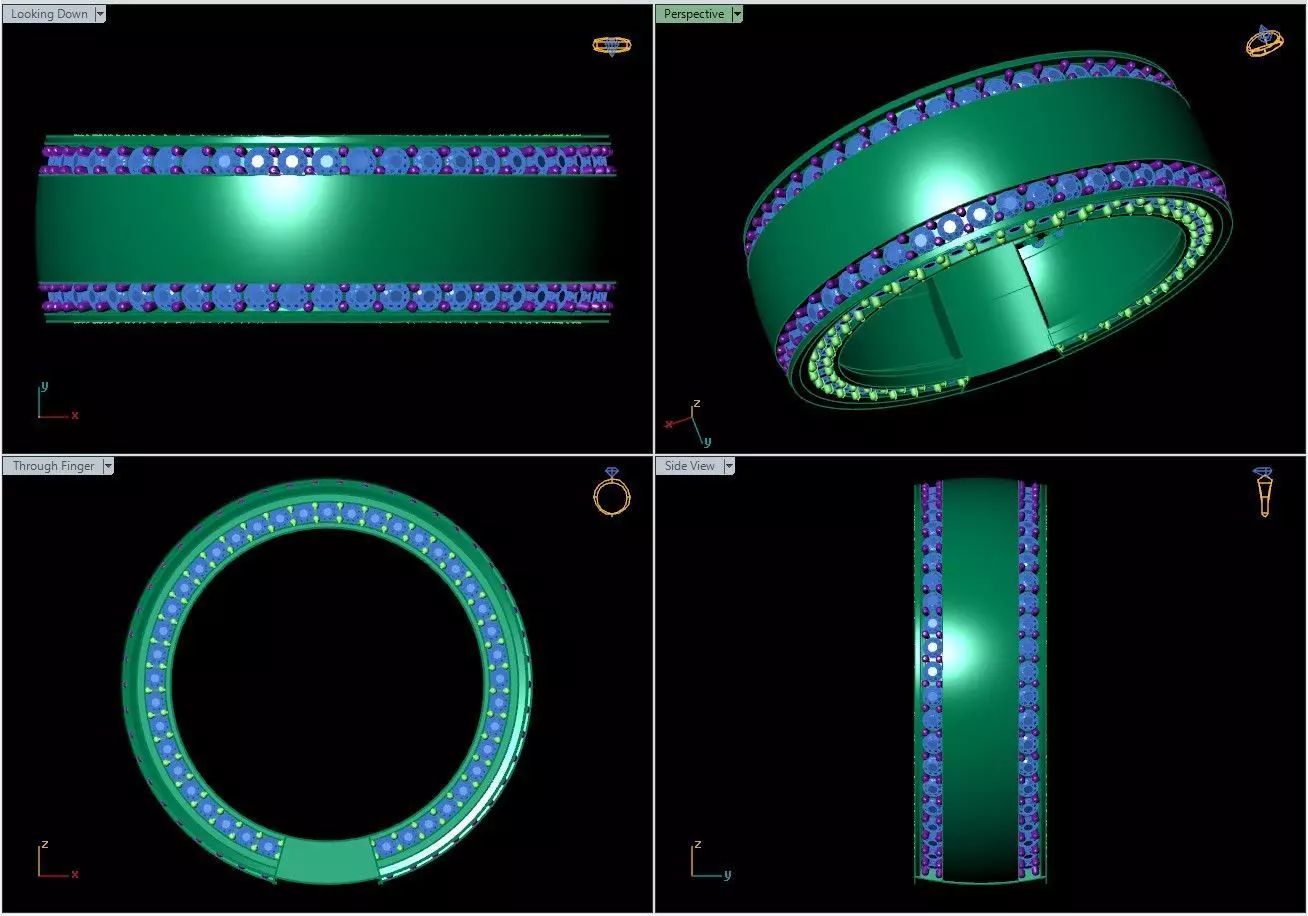 Gemstone Band 2 3D print model_6