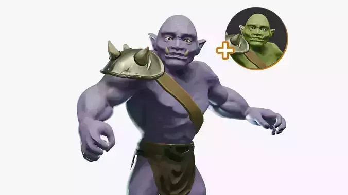 Orc of Darkness Low-poly 3D model