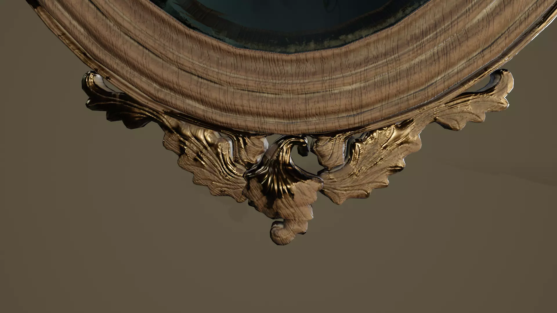 Vintage Mirror- Game Ready Low Poly PBR 3D Model  Low-poly 3D model_4