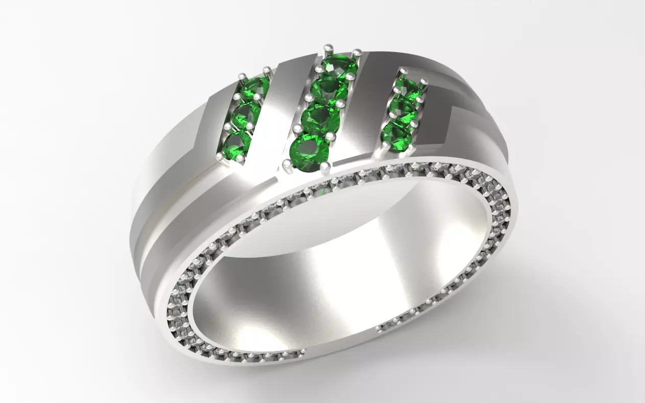 Gemstone Band 3 3D print model