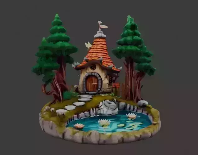 Fantasy Forest Cottage Diorama