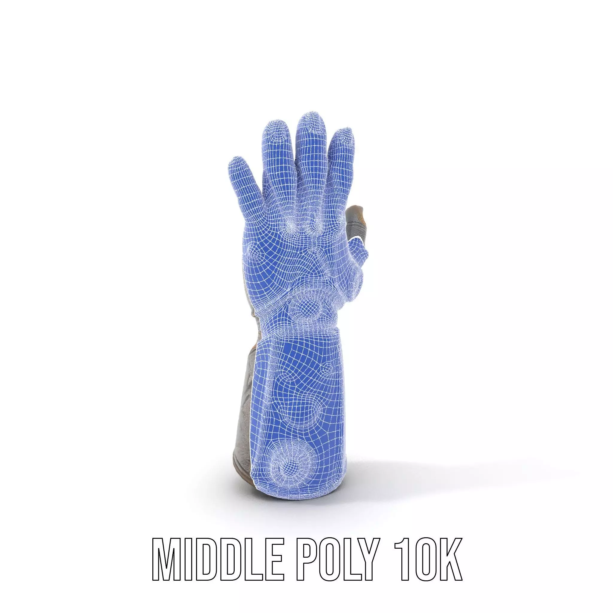 Futuristic Metallic Gauntlet Model Pack Low-poly 3D model_5