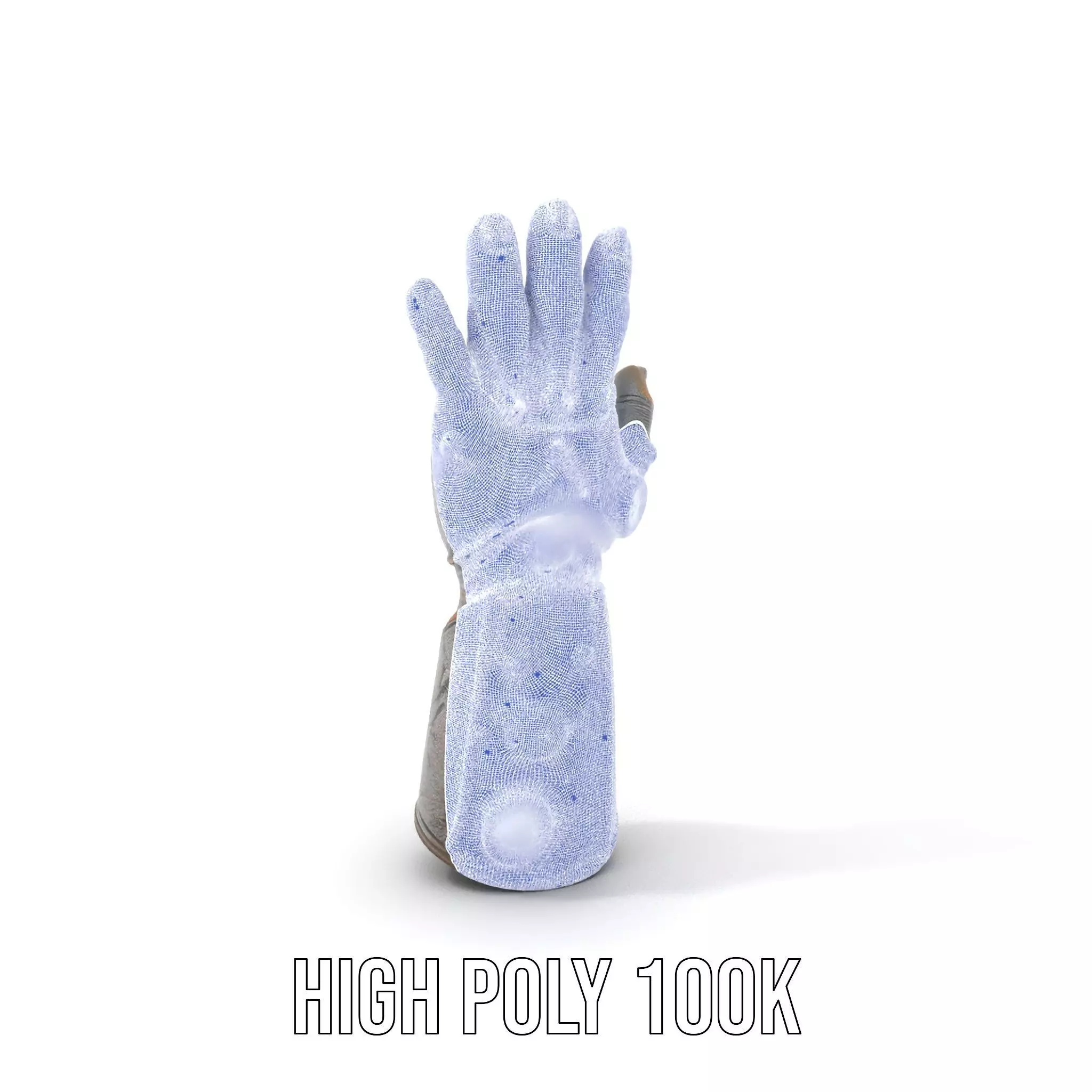 Futuristic Metallic Gauntlet Model Pack Low-poly 3D model_4