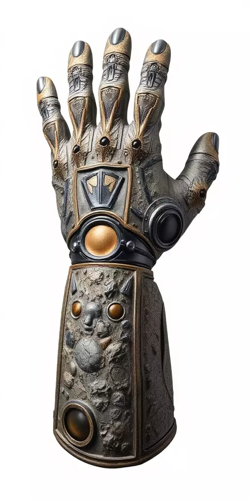 Futuristic Metallic Gauntlet Model Pack Low-poly 3D model_2