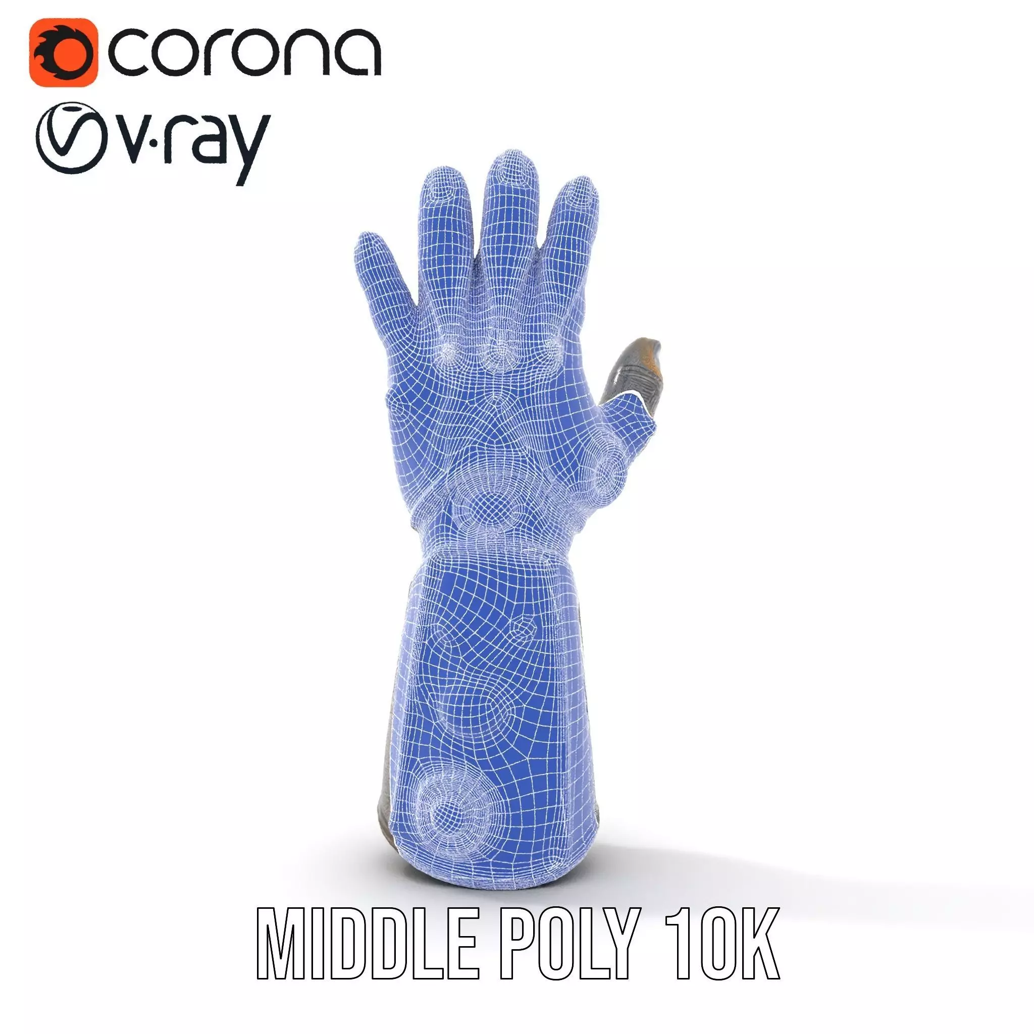 Futuristic Metallic Gauntlet Model Pack Low-poly 3D model_29