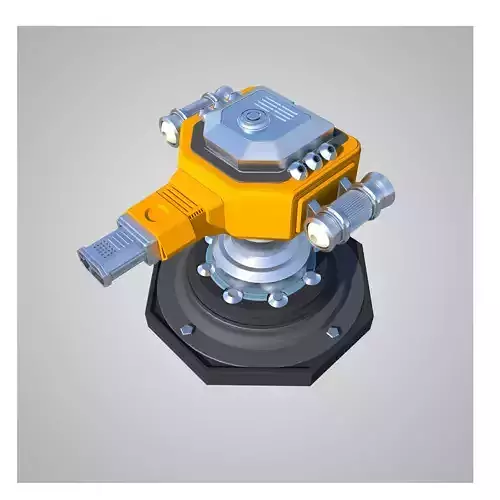 6 Rigged Turrets - part1 Low-poly 3D model