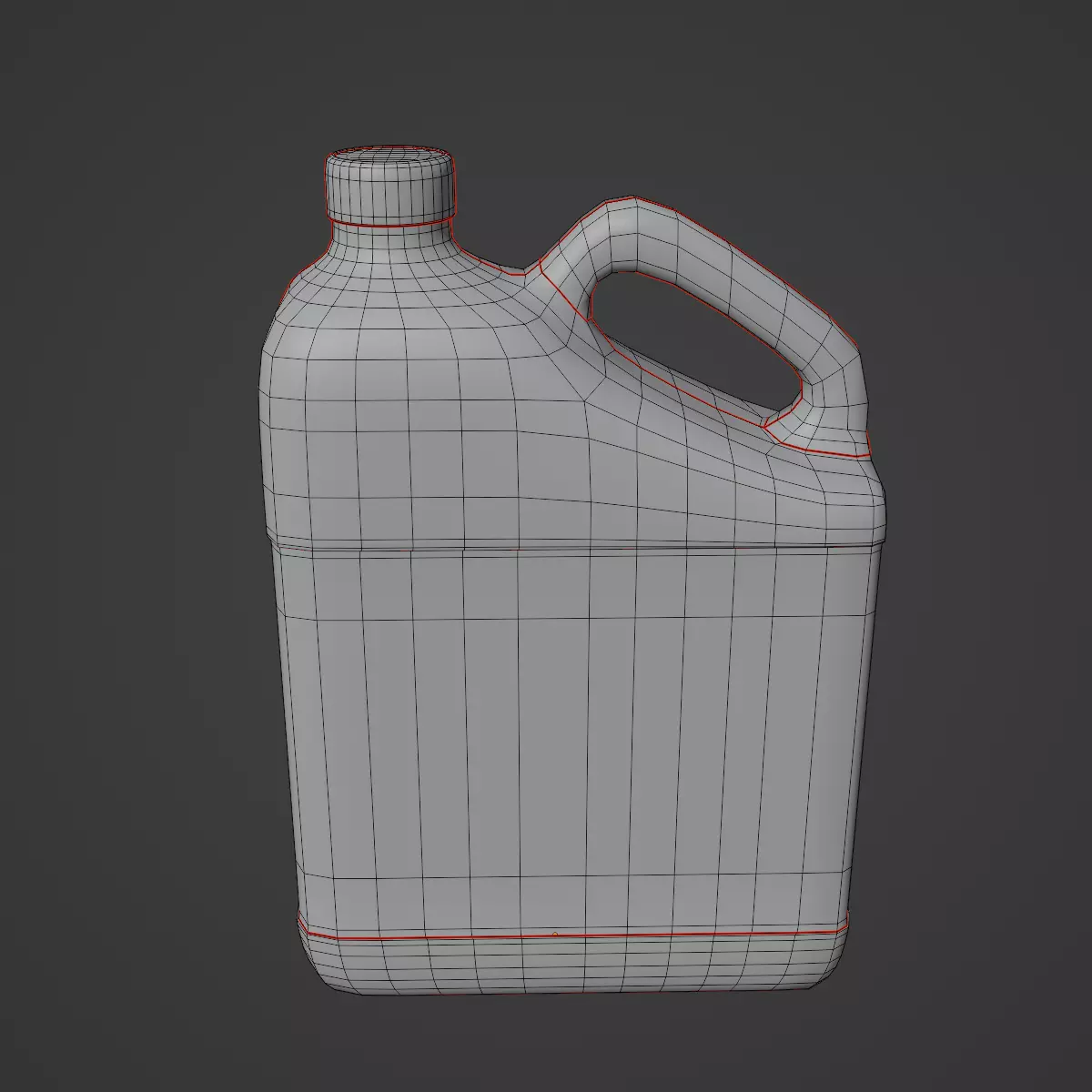 Plastic Jerrycan 02 Low-poly 3D model_8