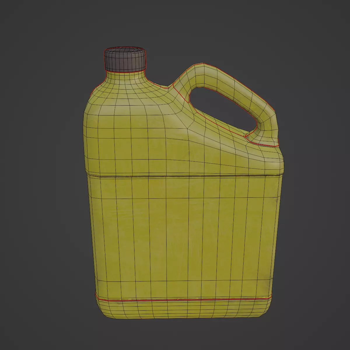 Plastic Jerrycan 02 Low-poly 3D model_7