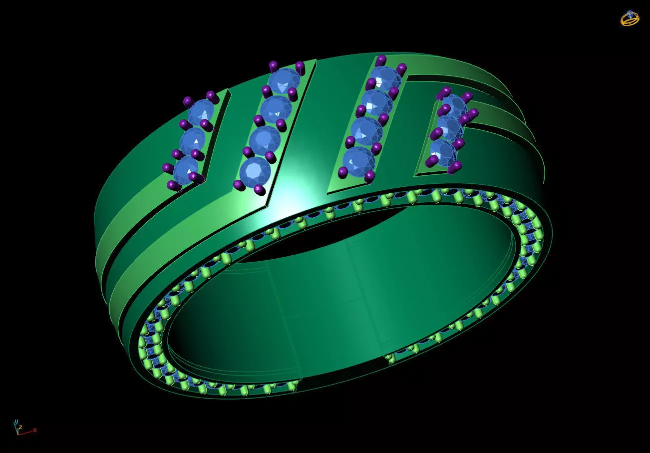 Gemstone Band 4 3D print model