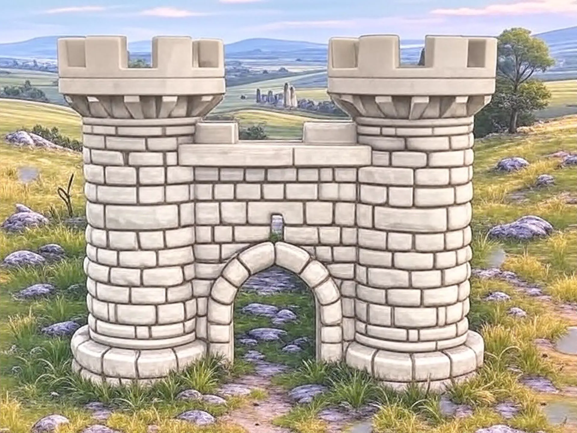 Fortress Keep Free low-poly 3D model