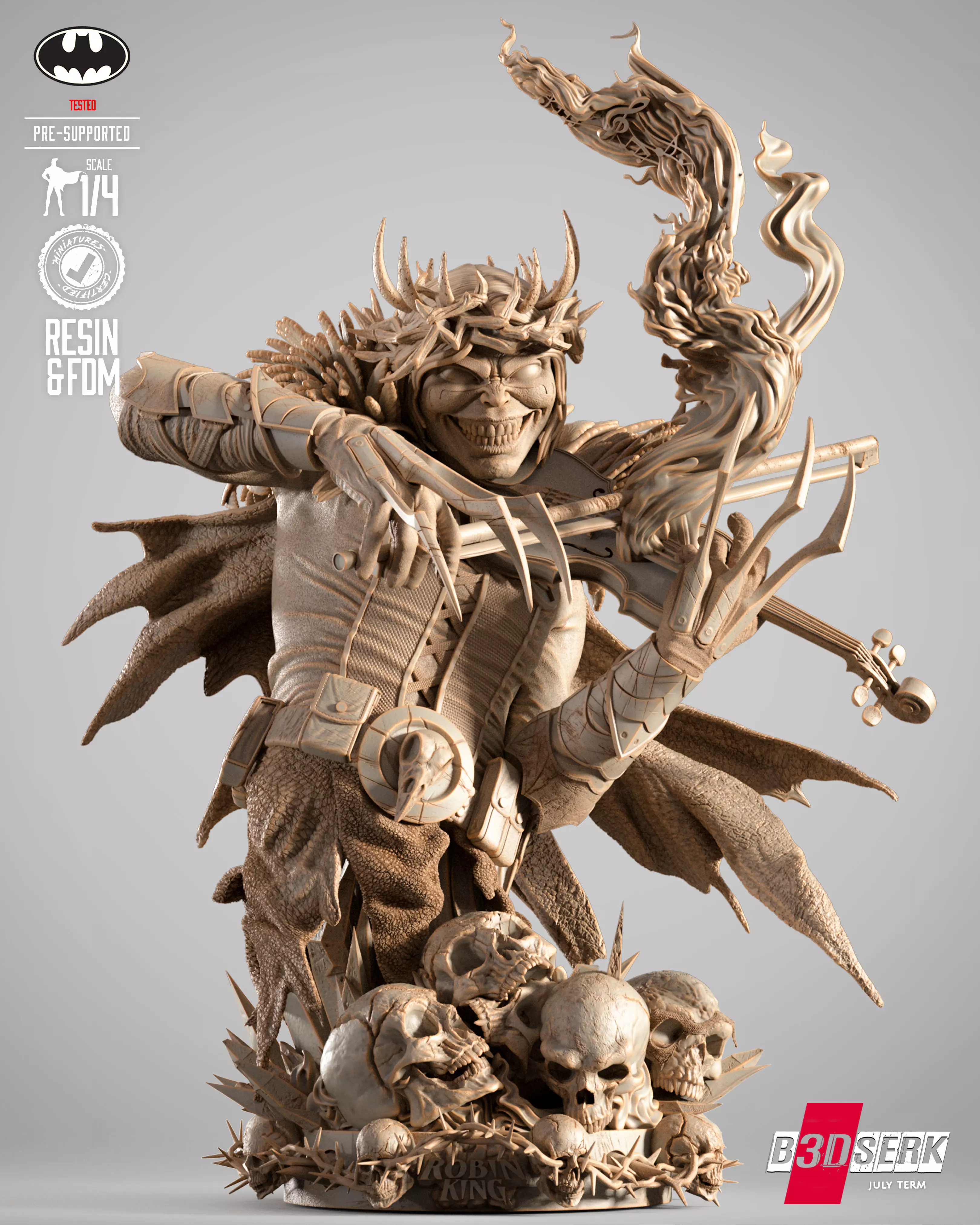 B3DSERK Robin King Bust 3D print model