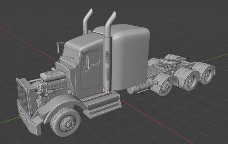 2016 kenworth t800 STL file 3D print model_3