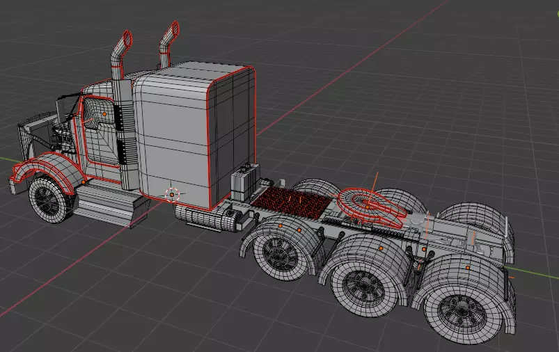 2016 kenworth t800 STL file 3D print model_6