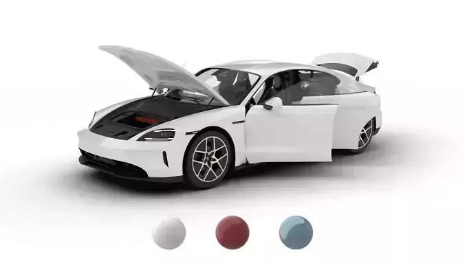 Porsche Taycan 2025 HQ 3d model