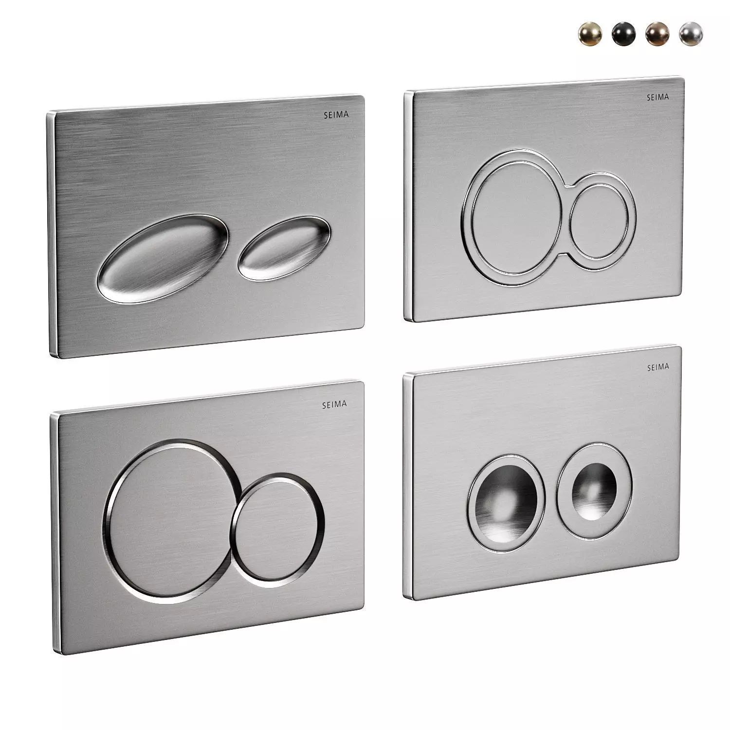 Flush Buttons SEIMA Collection 3D model_1