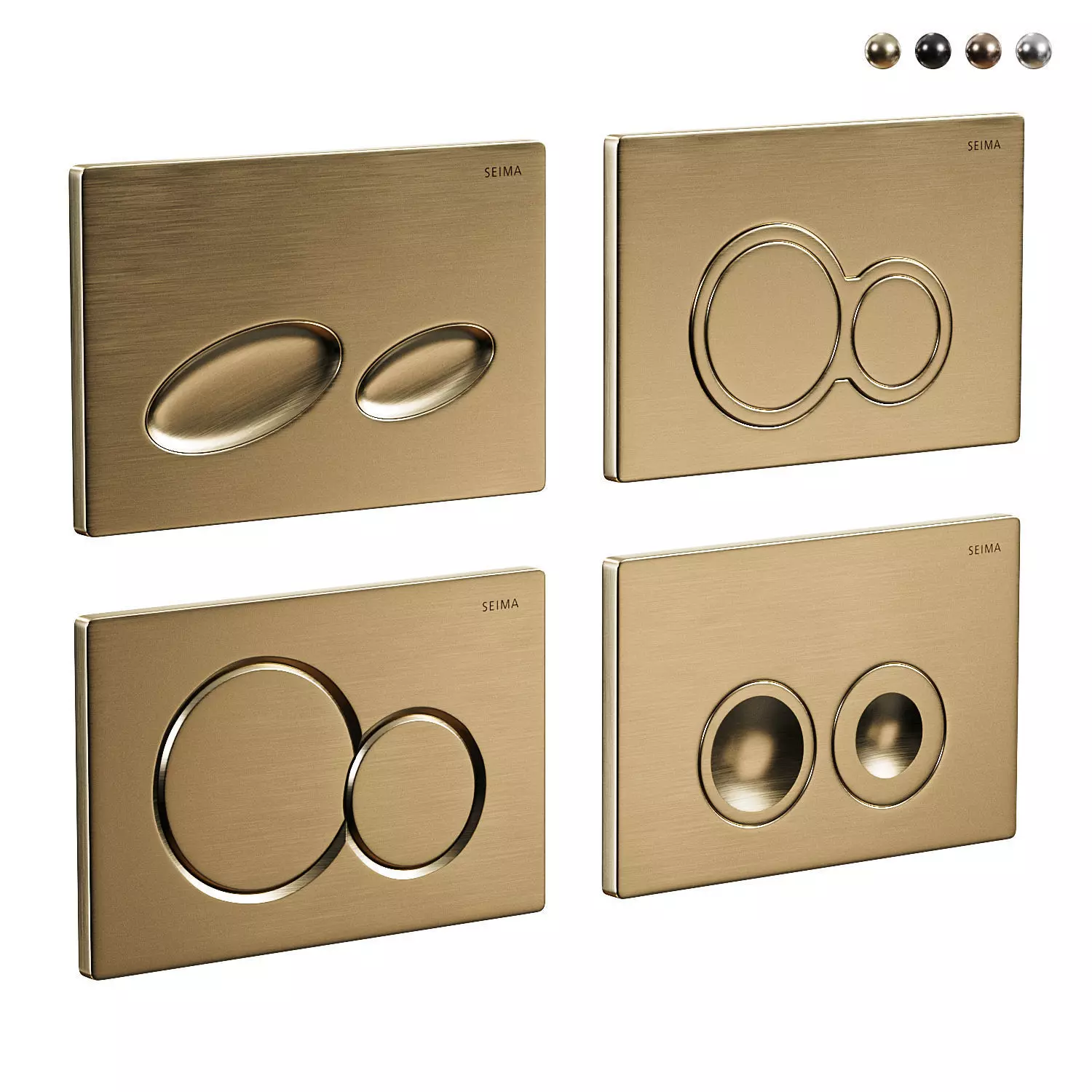 Flush Buttons SEIMA Collection 3D model_2