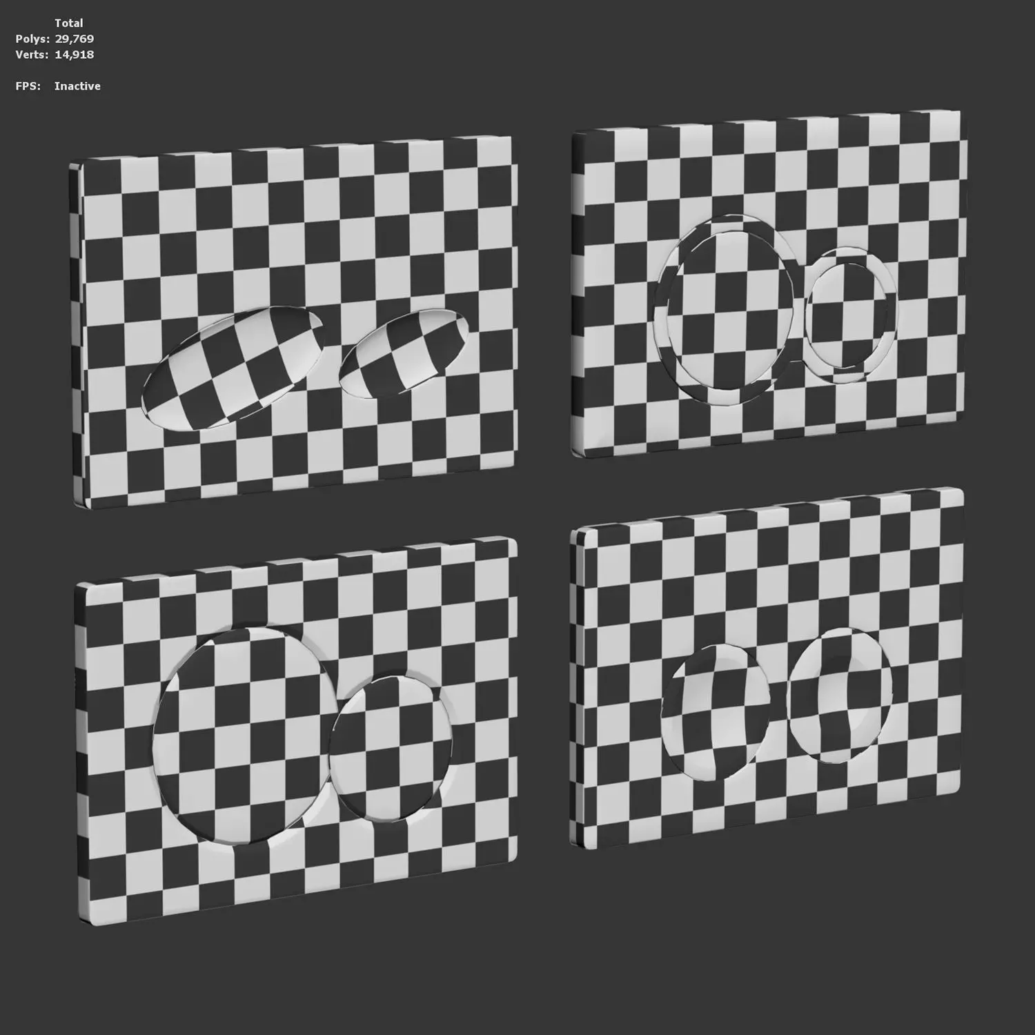 Flush Buttons SEIMA Collection 3D model_5