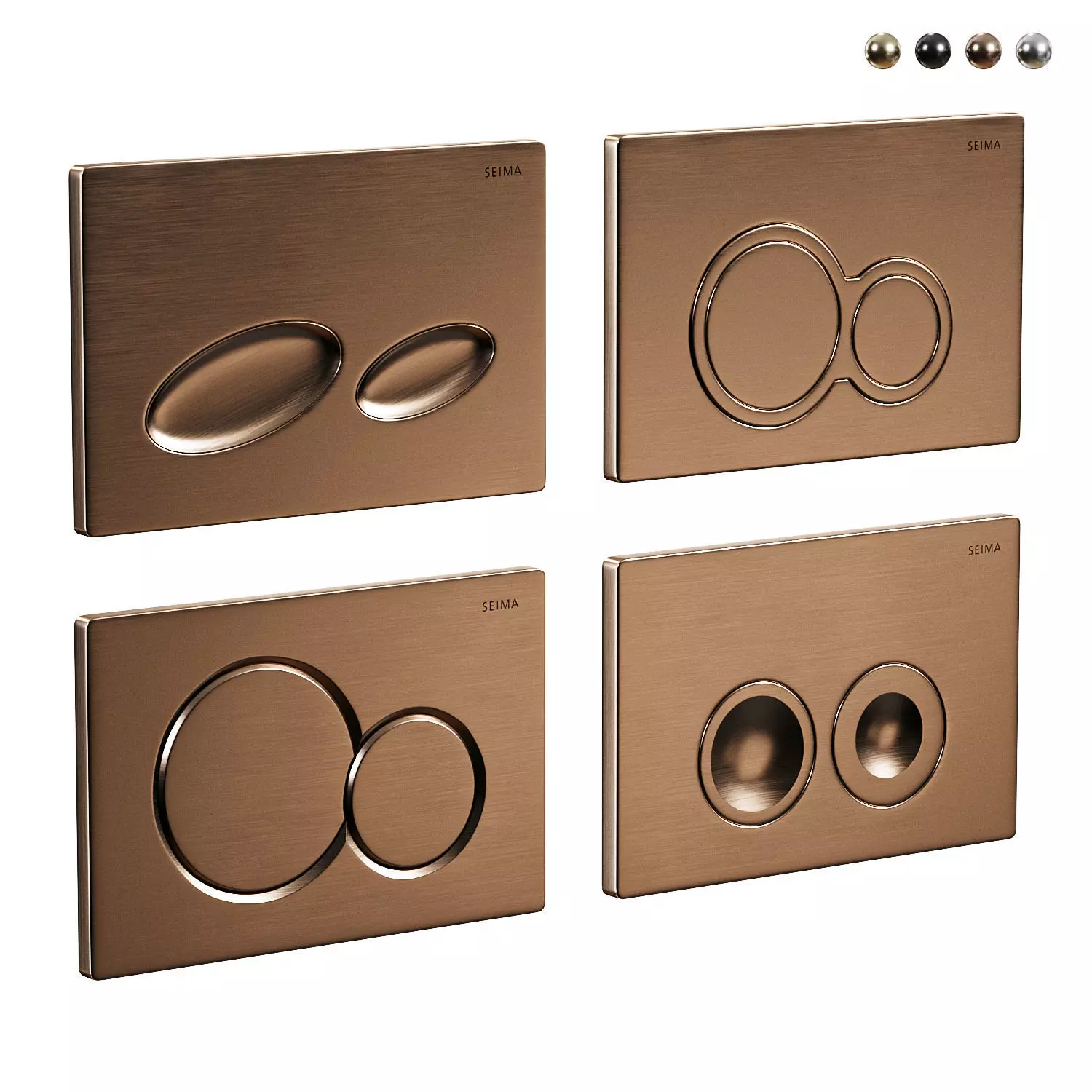 Flush Buttons SEIMA Collection 3D model_4