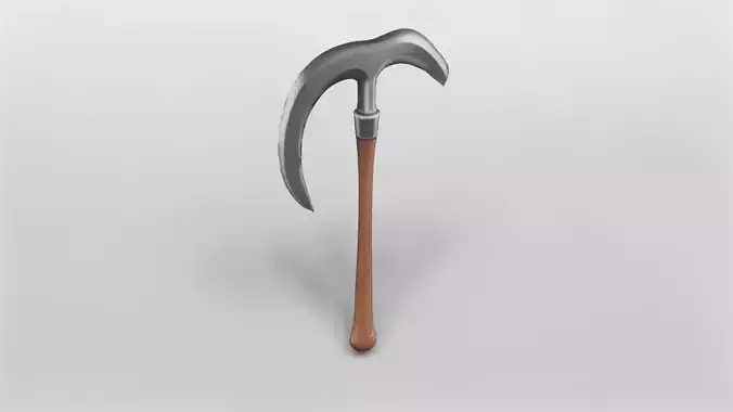 Medieval War Hammer with Curved Blades