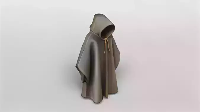 Realistic Hooded Cloak 3D Model 3D model