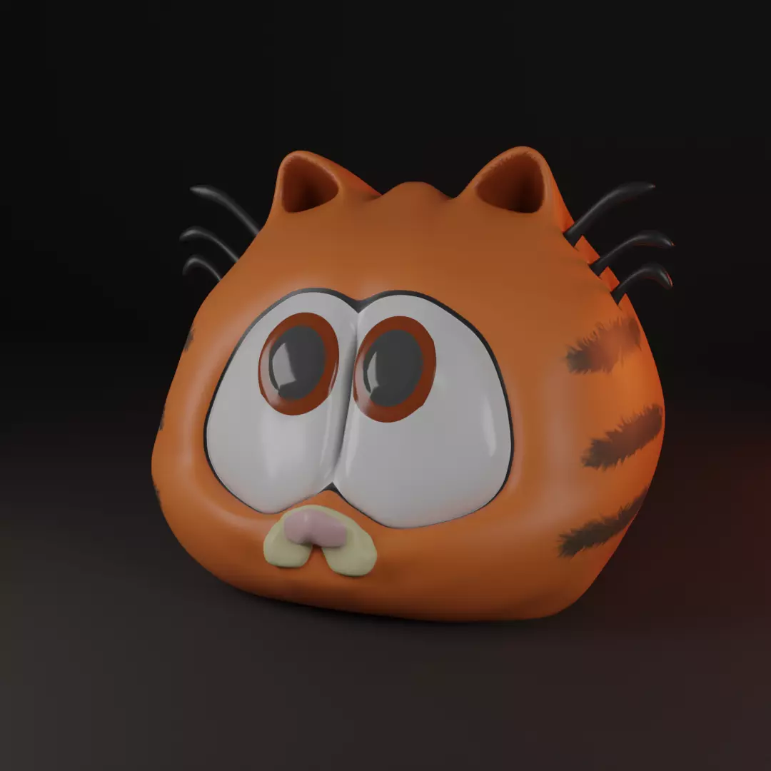 Little Gardfield Head Free 3D print model