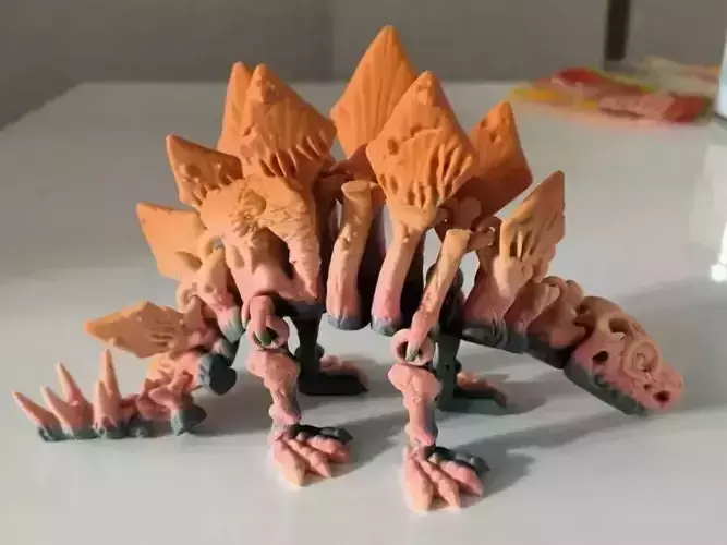 Articulated Stegosaurus Skeleton 3D Model