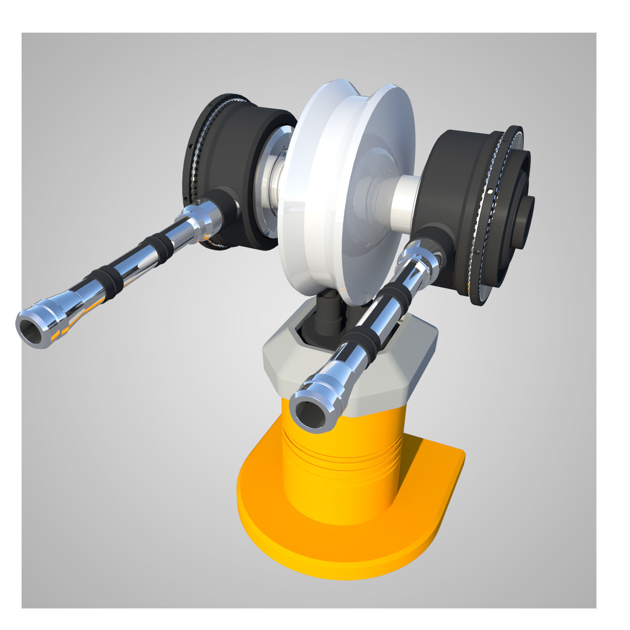 12 Rigged Turrets PACK - part1 and part2 Low-poly 3D model_15