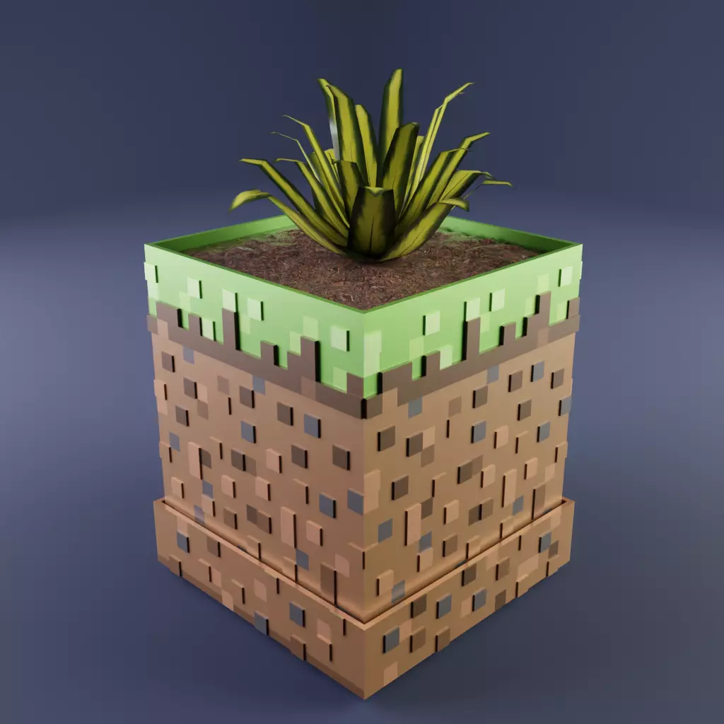Minecraft vanilla cube pots Free 3D print model