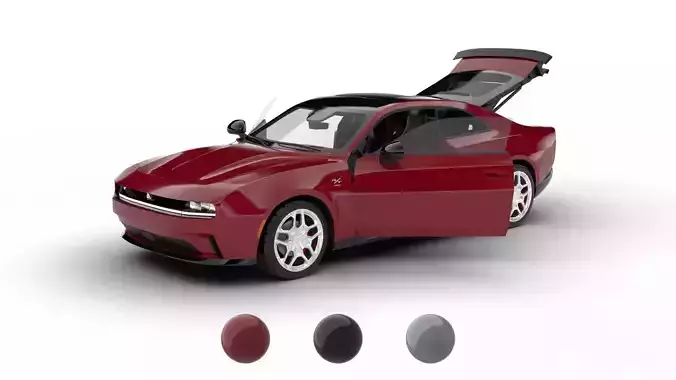 Dodge Charger Daytona R T 2025 HQ 3d model 3D model