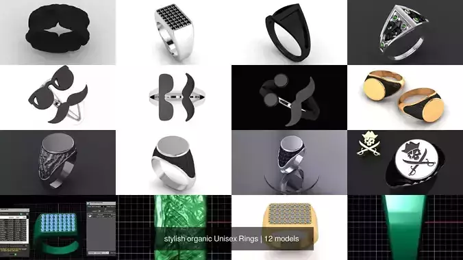 stylish organic Unisex Rings