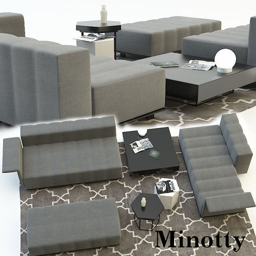 sofa freeman lounge minotty 3D model