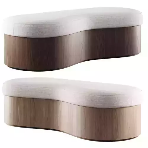 Celeste Accent Bench By FourHands 3D model