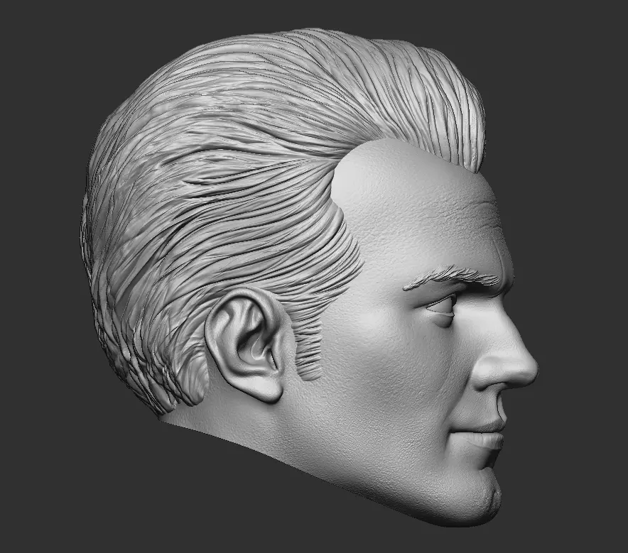 Superman Likeness  High Detail 3D Printable Head 76mm 3D print model_2