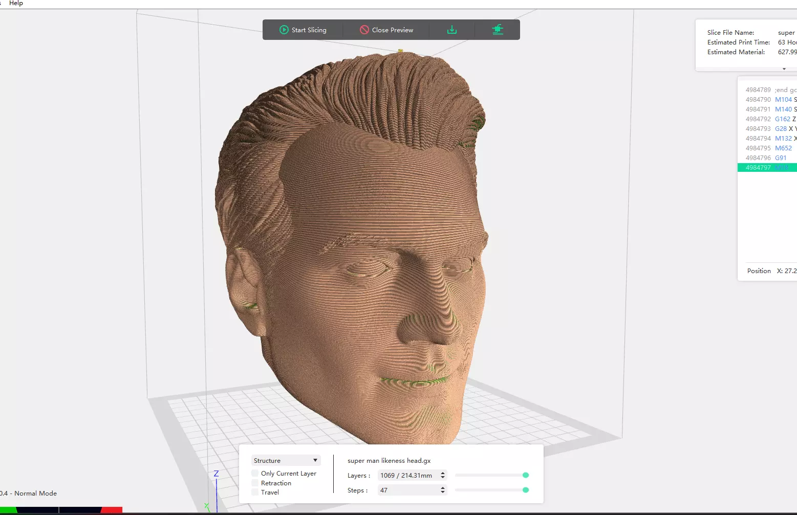Superman Likeness  High Detail 3D Printable Head 76mm 3D print model_5