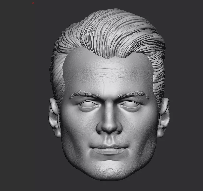 Superman Likeness  High Detail 3D Printable Head 76mm 3D print model_1