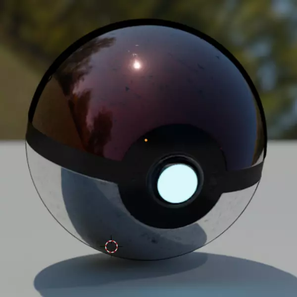 Realistic 3D Pokeball - Pokemon 3D model_1