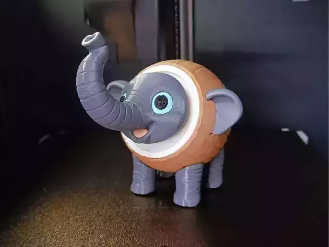 Elephant Teapot Figurine 3D Model