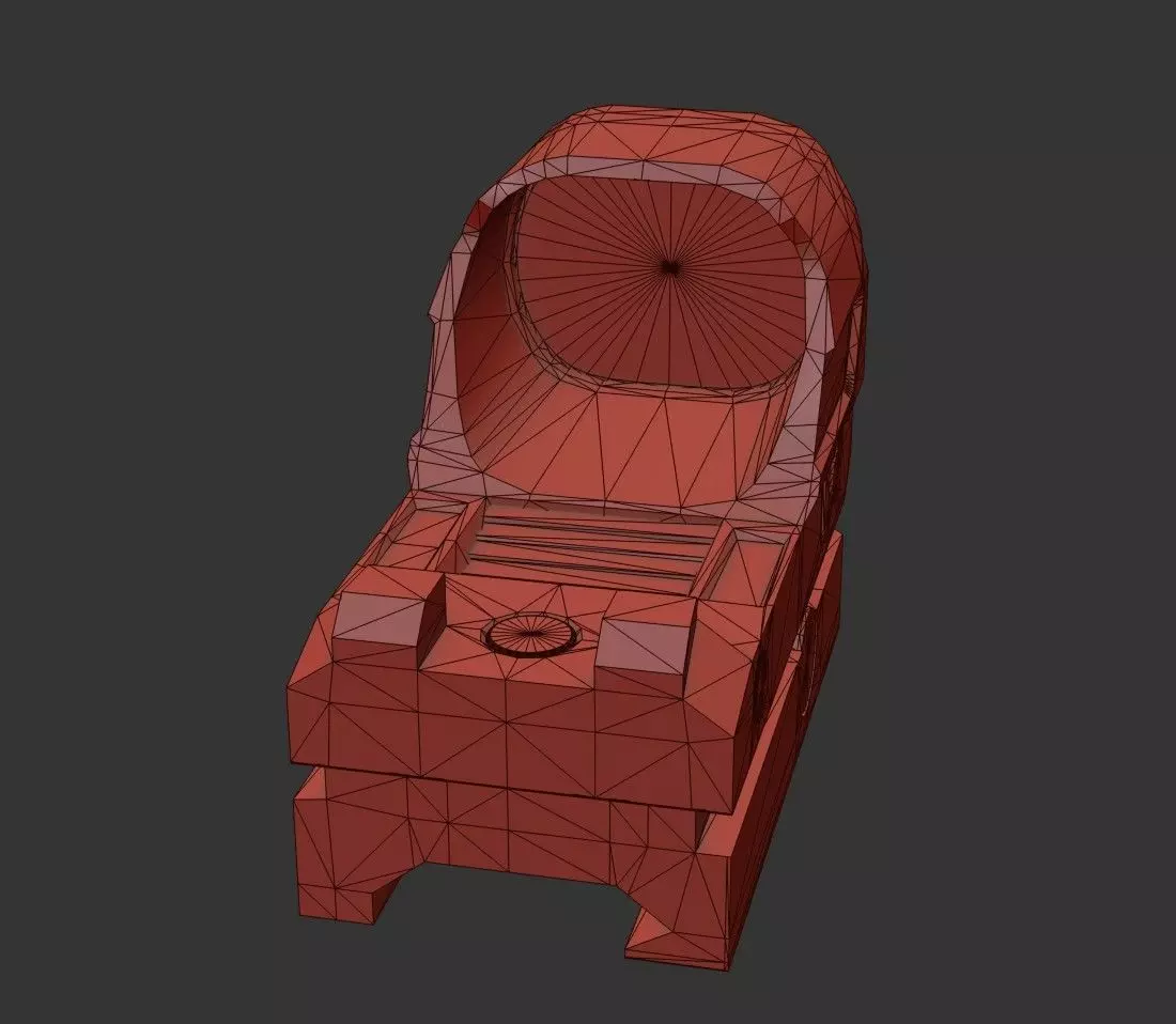 Red Dot Sight Low-poly 3D model_27