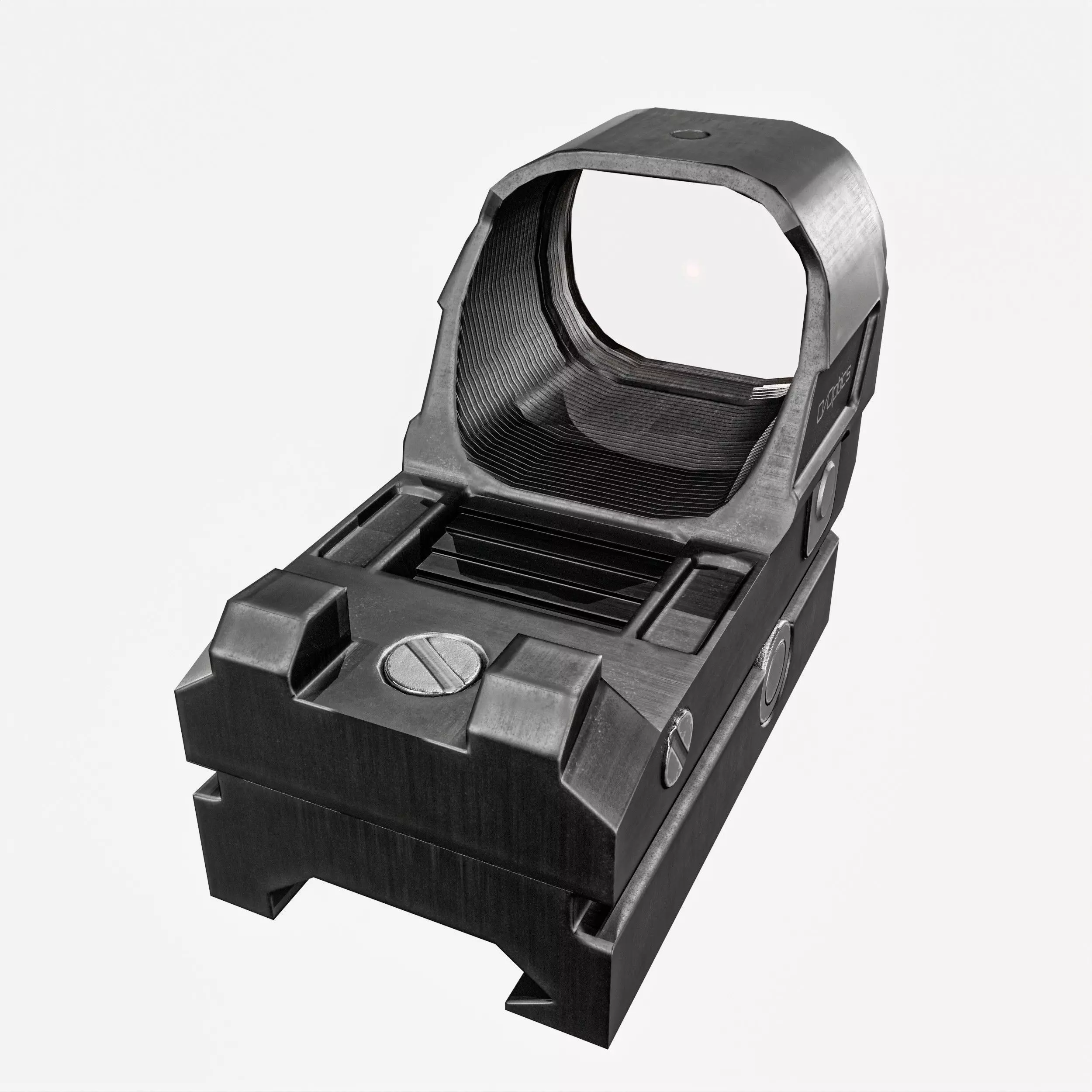 Red Dot Sight Low-poly 3D model_8