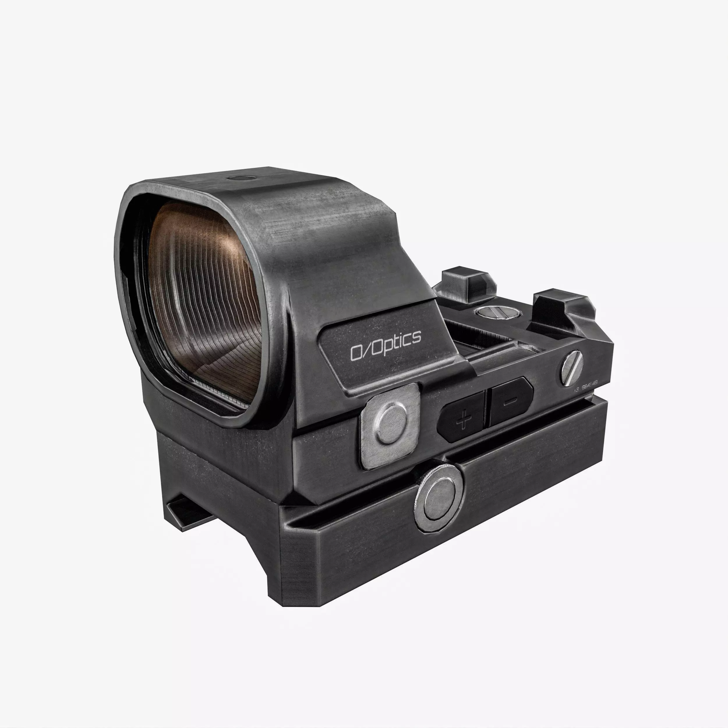 Red Dot Sight Low-poly 3D model_4