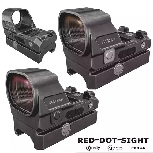 Red Dot Sight Low-poly 3D model