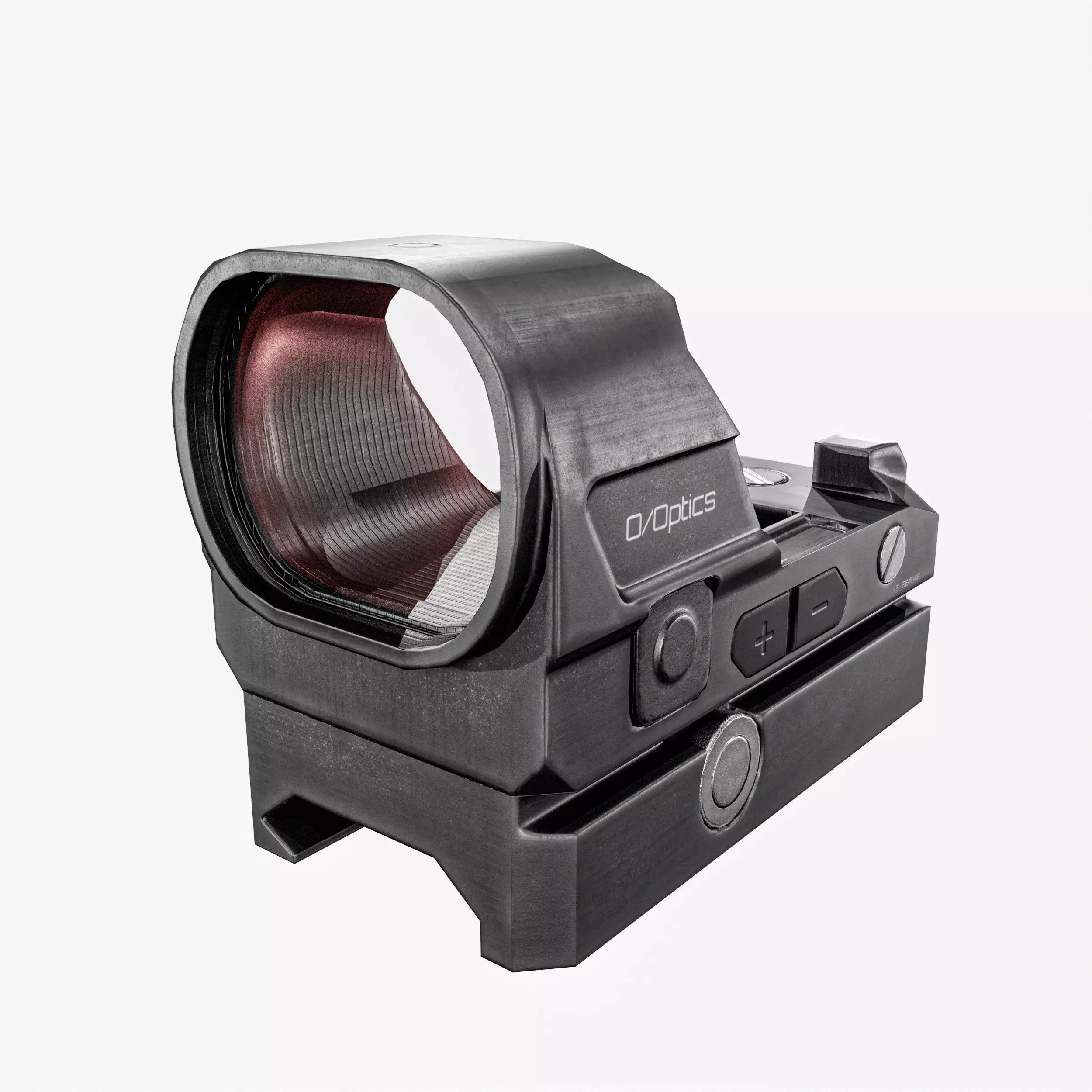 Red Dot Sight Low-poly 3D model_9